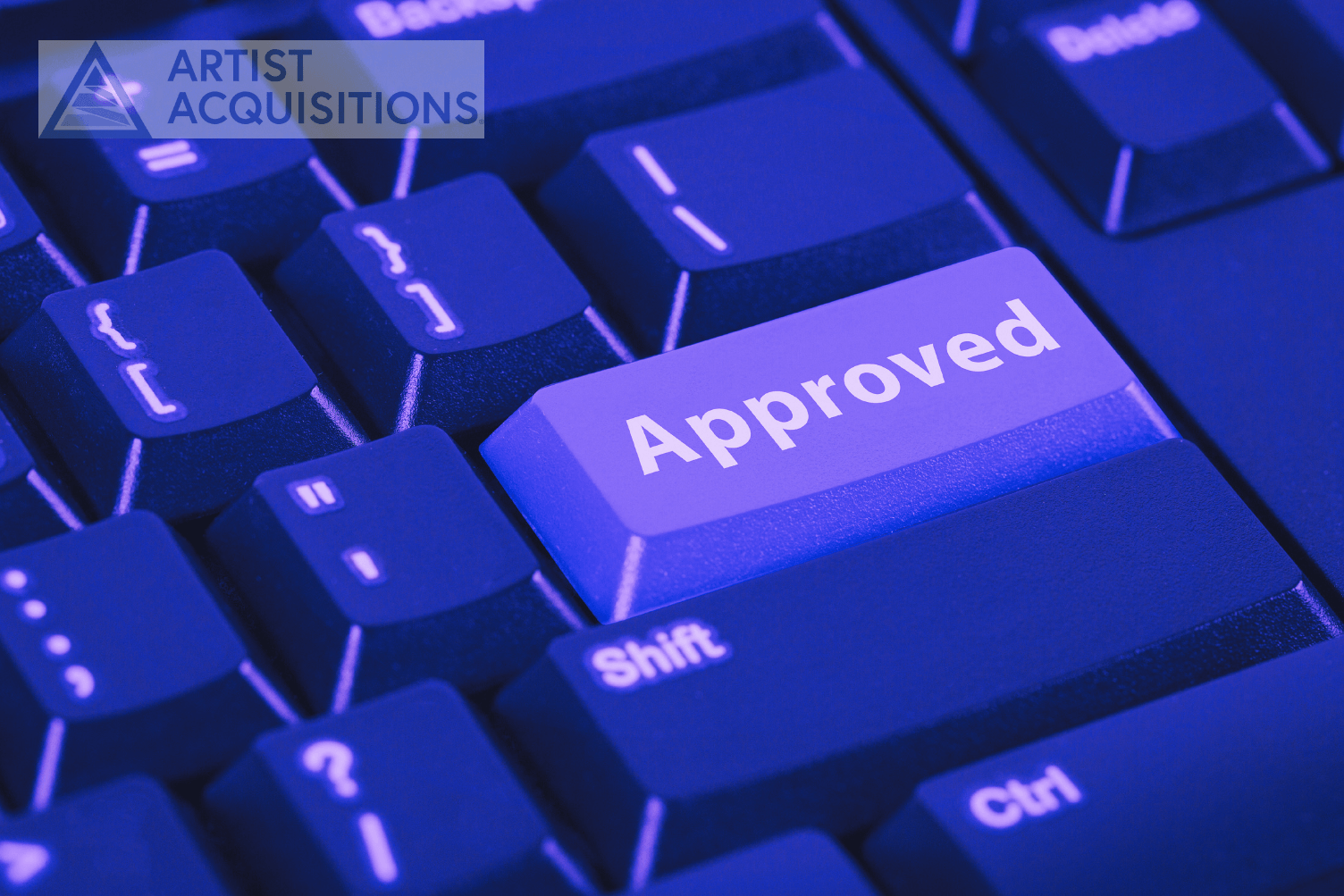 small business funding approved message on keyboard representing loan approval process